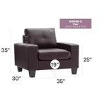Fauteuil d'appoint Passion Furniture Newbury à coussins amovibles