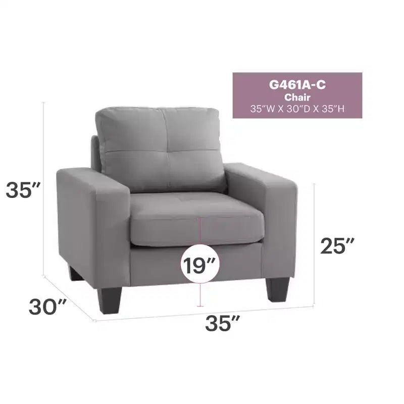 Fauteuil d'appoint Passion Furniture Newbury à coussins amovibles
