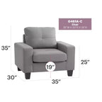 Fauteuil d'appoint Passion Furniture Newbury à coussins amovibles