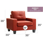 Fauteuil d'appoint Passion Furniture Newbury à coussins amovibles