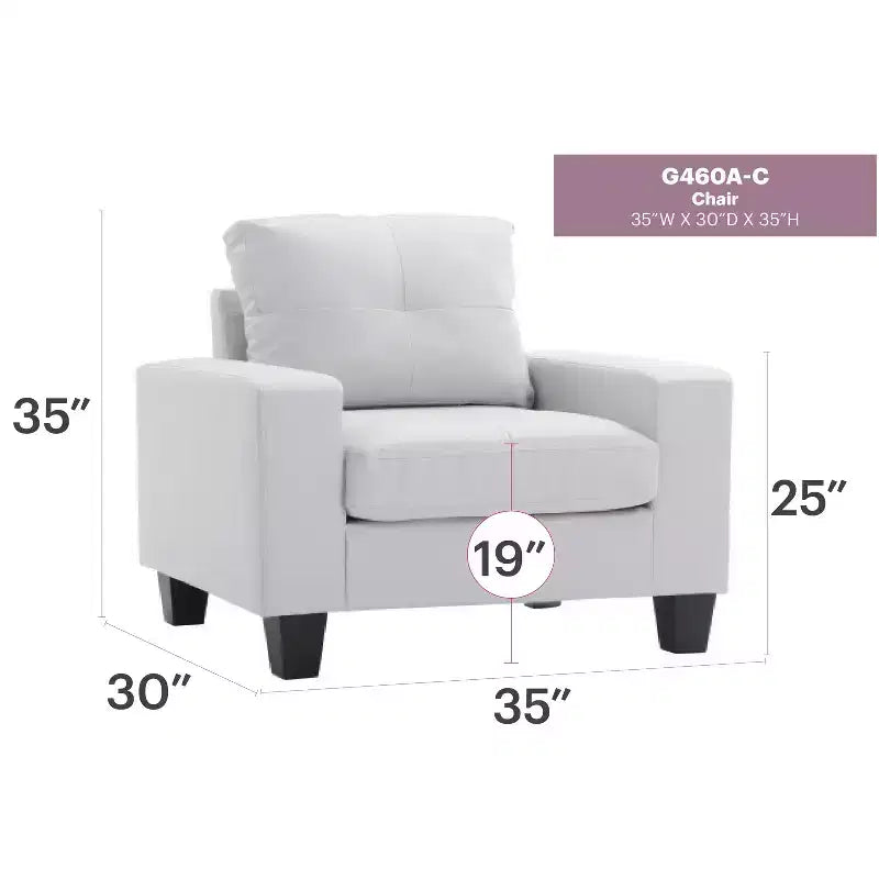 Fauteuil d'appoint Passion Furniture Newbury à coussins amovibles