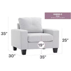 Fauteuil d'appoint Passion Furniture Newbury à coussins amovibles