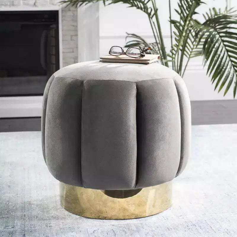 Ottoman capitonné Maxine Channel - SFV4707 - Safavieh Couture
