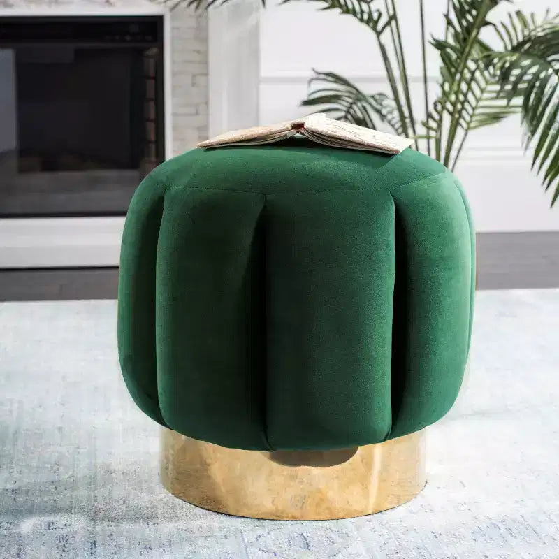 Ottoman capitonné Maxine Channel - SFV4707 - Safavieh Couture