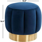 Ottoman capitonné Maxine Channel - SFV4707 - Safavieh Couture