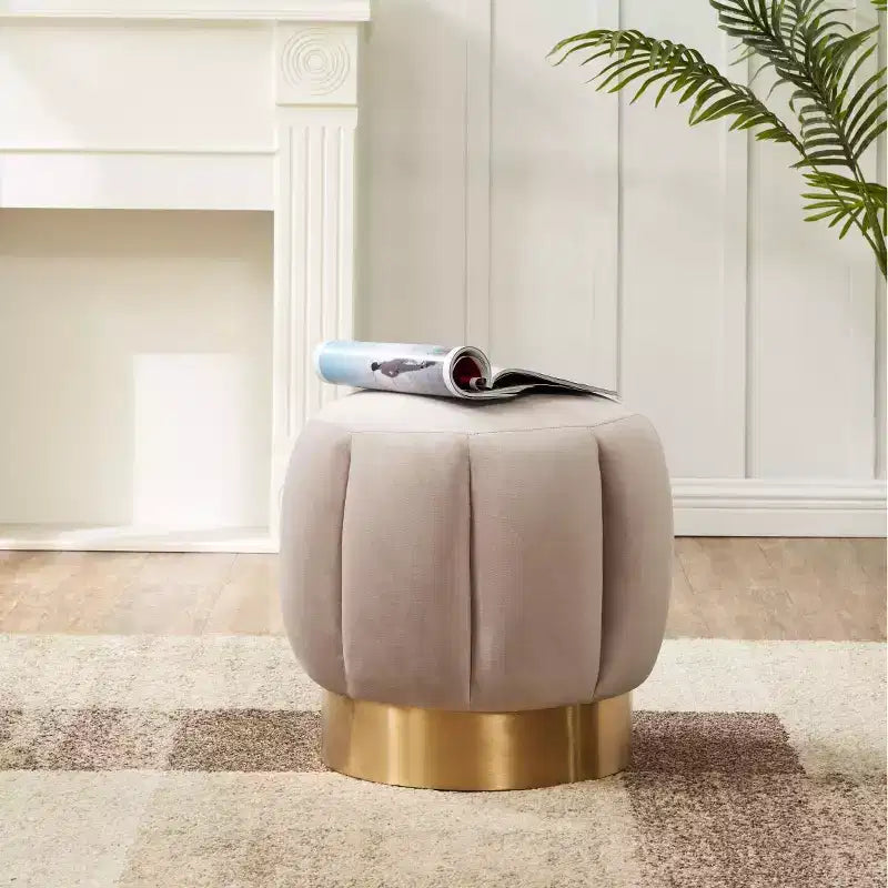 Ottoman capitonné Maxine Channel - SFV4707 - Safavieh Couture