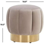 Ottoman capitonné Maxine Channel - SFV4707 - Safavieh Couture