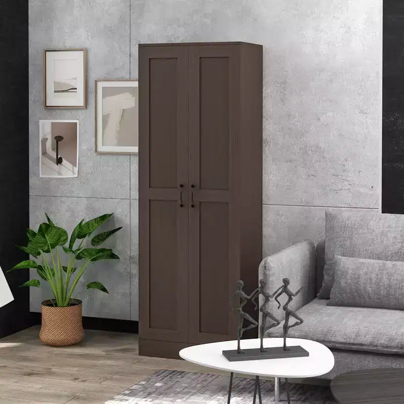 HOMCOM Armoire de Rangement Haute Moderne de 175 cm avec Étagères Réglables pour Chambre, Salon ou Couloir