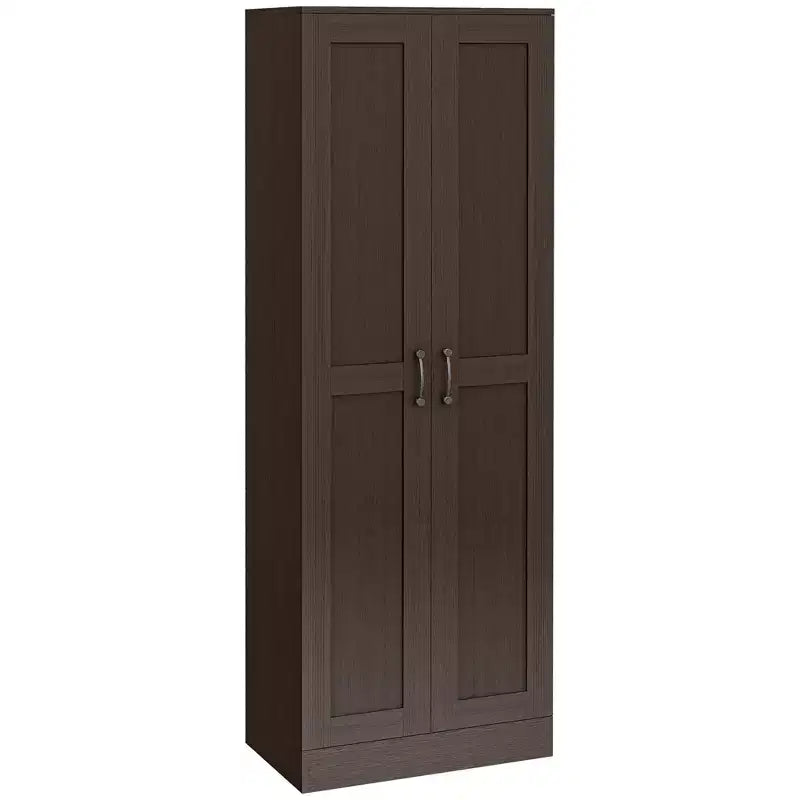HOMCOM Armoire de Rangement Haute Moderne de 175 cm avec Étagères Réglables pour Chambre, Salon ou Couloir