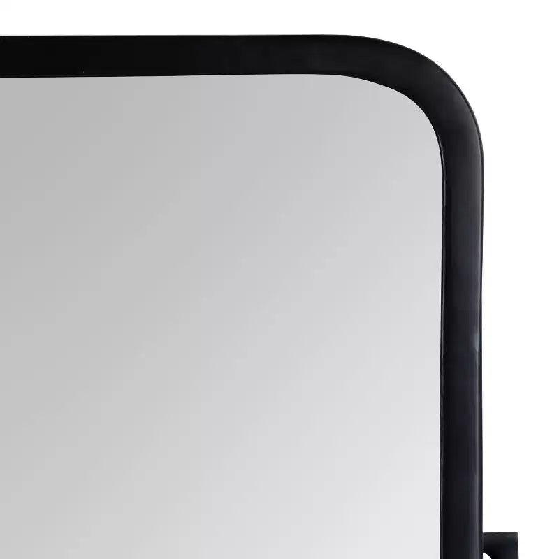 Miroir fonctionnel rectangulaire en métal Elijah de Kate and Laurel, 38x24, Noir