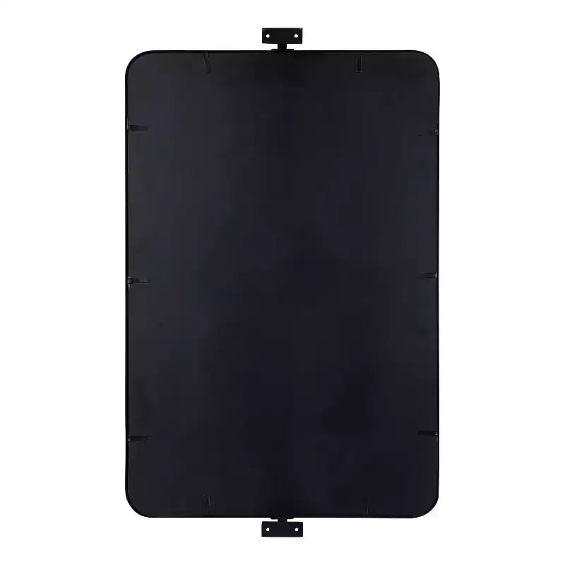 Miroir fonctionnel rectangulaire en métal Elijah de Kate and Laurel, 38x24, Noir