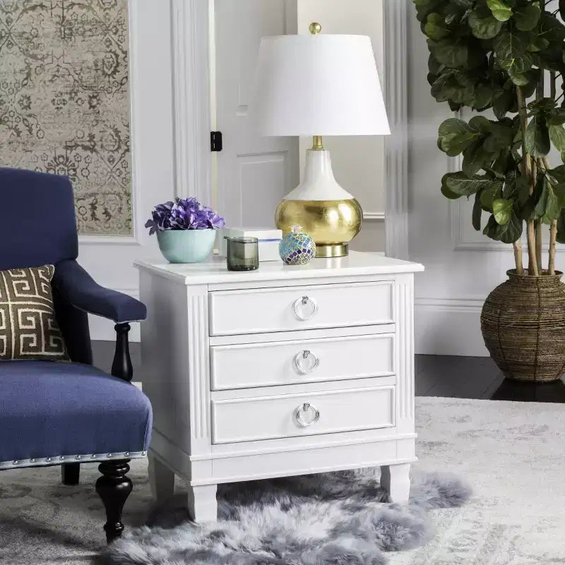 Table de chevet Kira 3 tiroirs - FOX6276 - Safavieh Couture