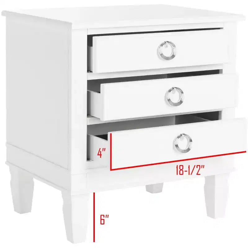 Table de chevet Kira 3 tiroirs - FOX6276 - Safavieh Couture