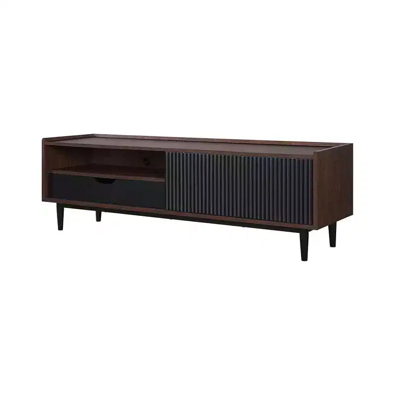 Meuble TV nervuré moderne Duane pour téléviseurs jusqu'à 55 pouces - Manhattan Comfort