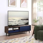 Meuble TV nervuré moderne Duane pour téléviseurs jusqu'à 55 pouces - Manhattan Comfort