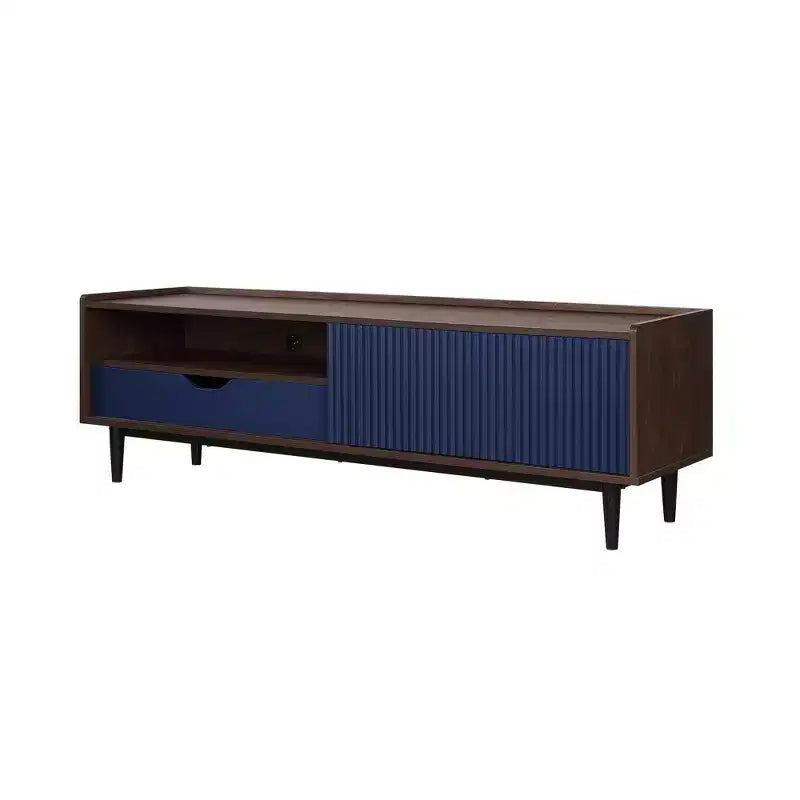 Meuble TV nervuré moderne Duane pour téléviseurs jusqu'à 55 pouces - Manhattan Comfort