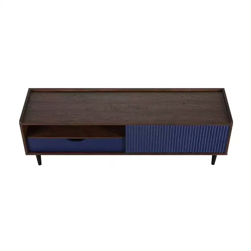 Meuble TV nervuré moderne Duane pour téléviseurs jusqu'à 55 pouces - Manhattan Comfort
