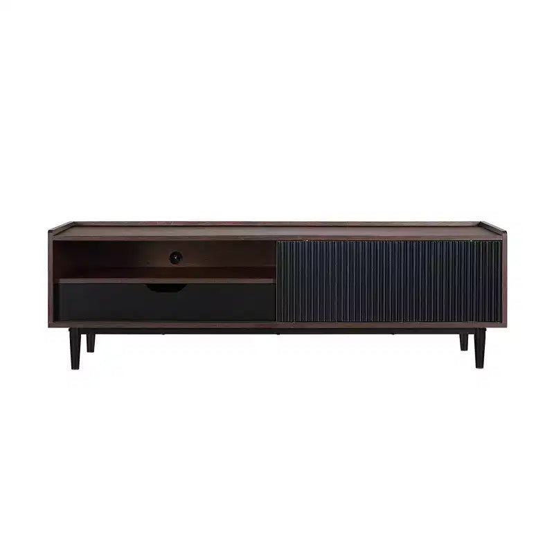 Meuble TV nervuré moderne Duane pour téléviseurs jusqu'à 55 pouces - Manhattan Comfort